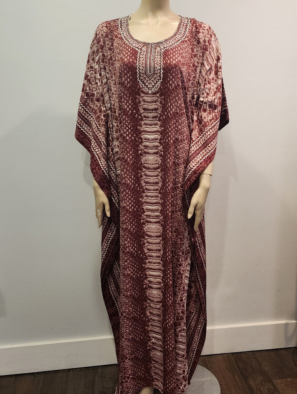 Muumuu Sameera Fashions Maxi Dress, Made In Egypt, Size M, NWT